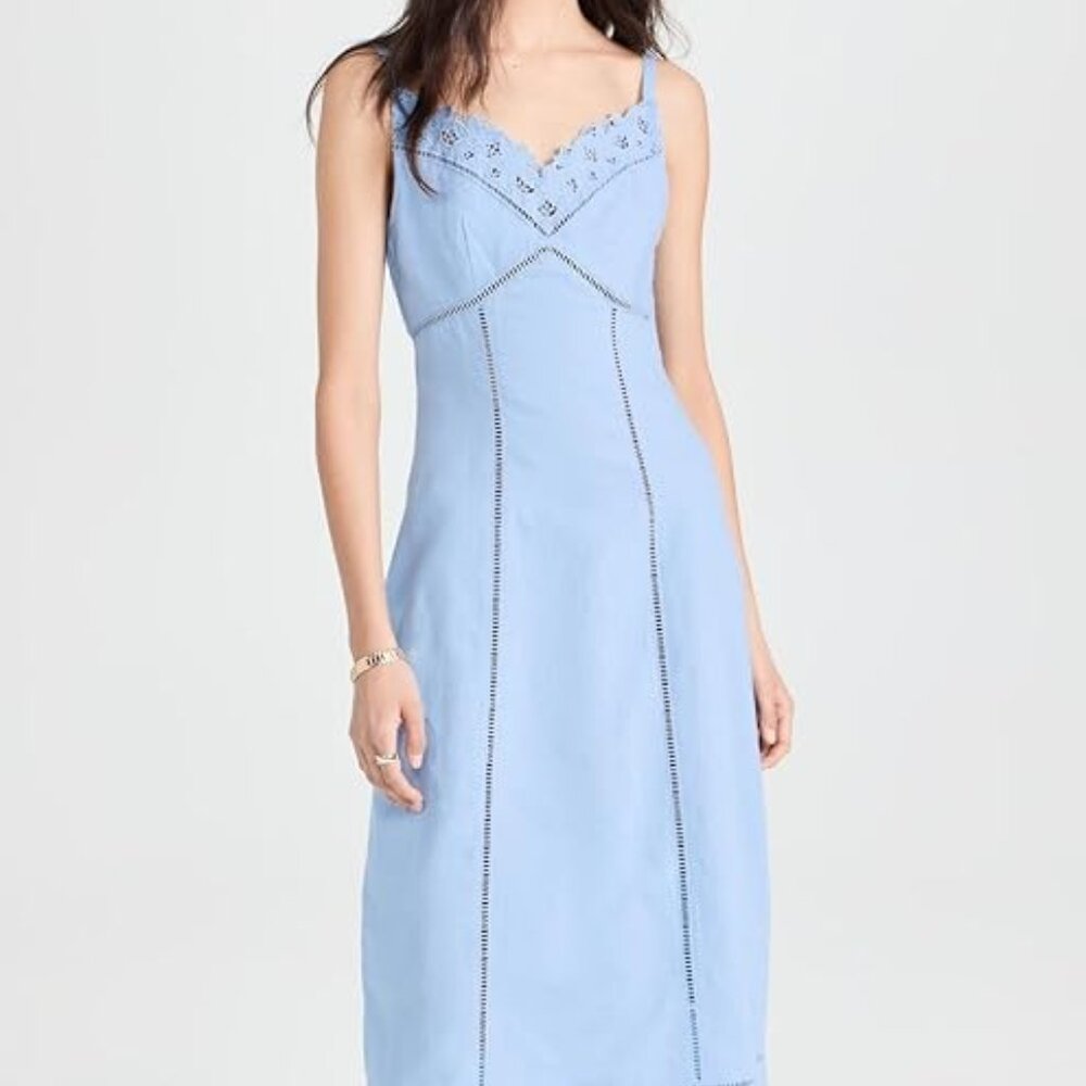 Madewell Linen Blue Sun Dress